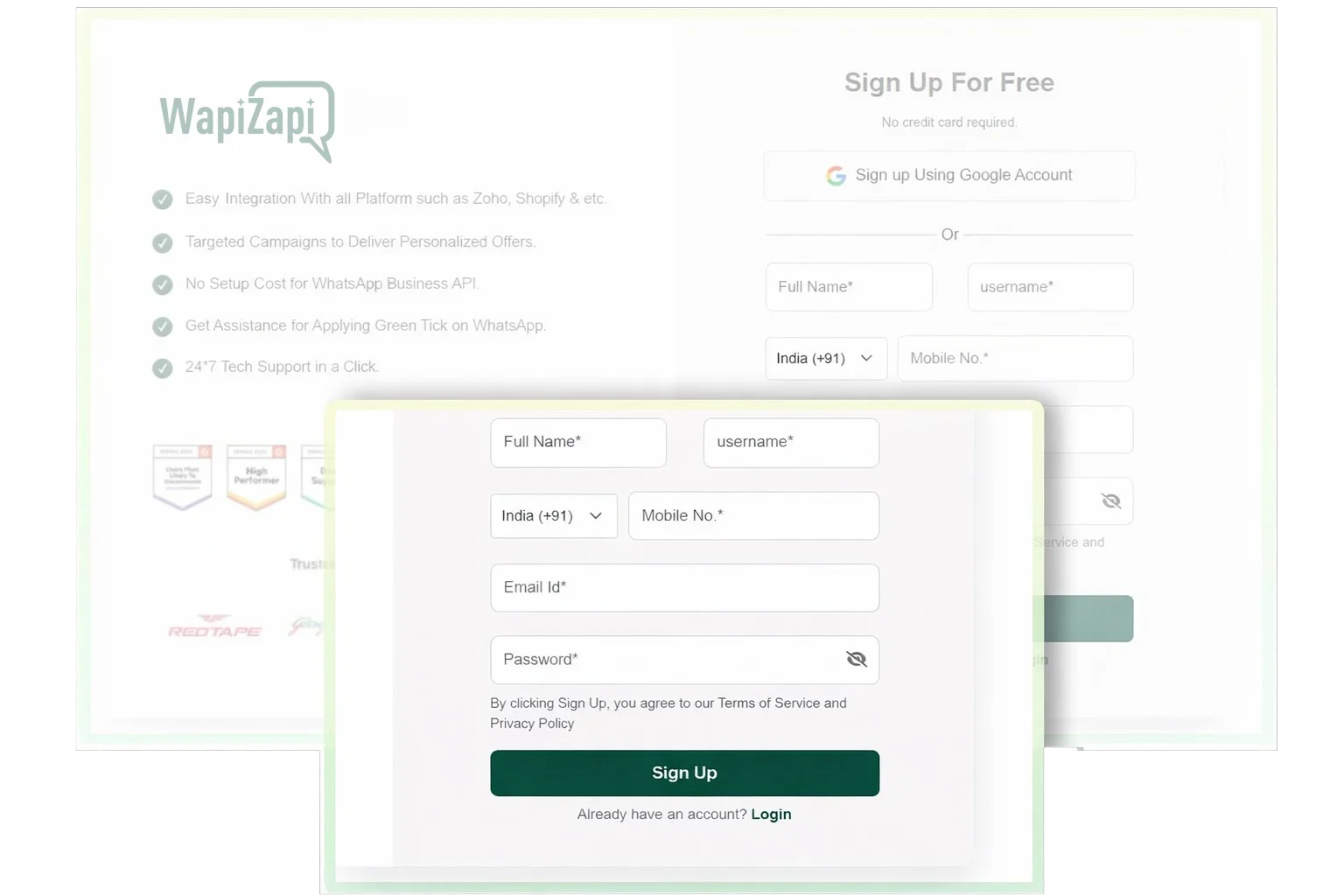 Go to the WapiZapi Dashboard