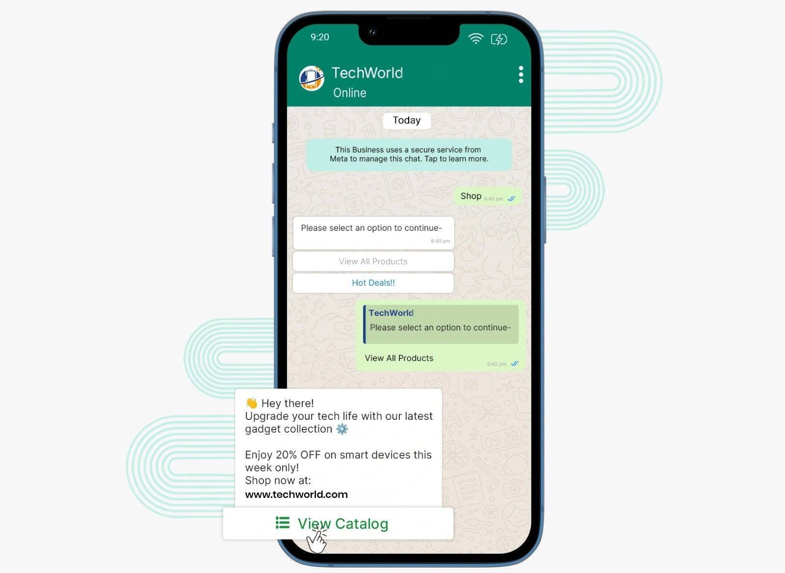 Showcase Products Inside Chat