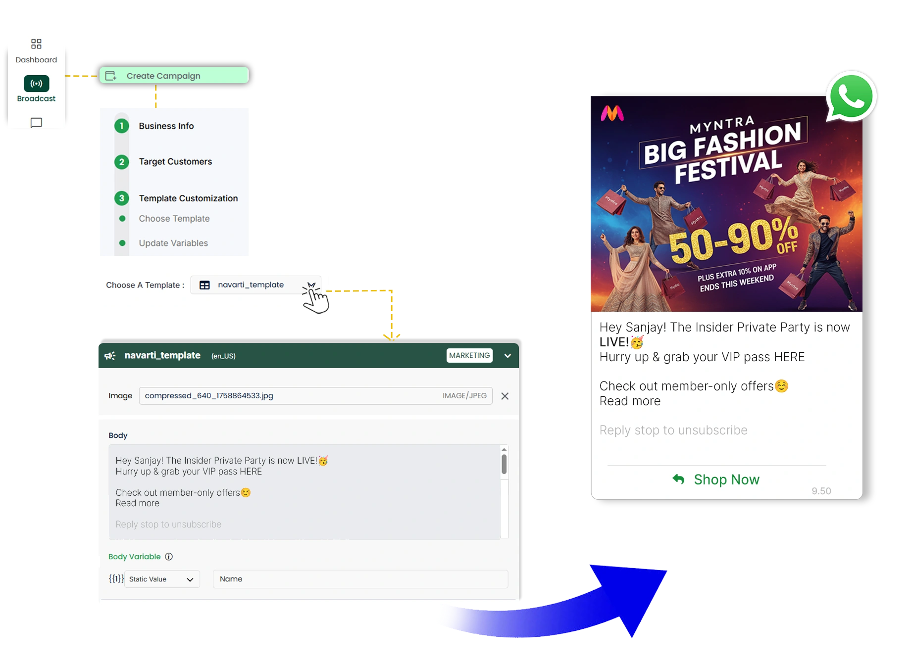 Pre-Approved Message Template